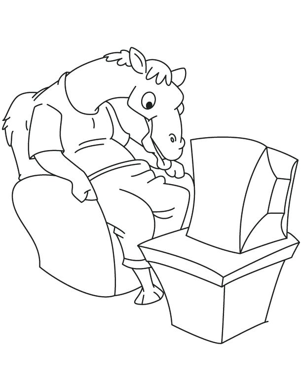 Fancy Tv Coloring Pages Sketch 612x792 Fancy Tv Coloring Pages Sketch