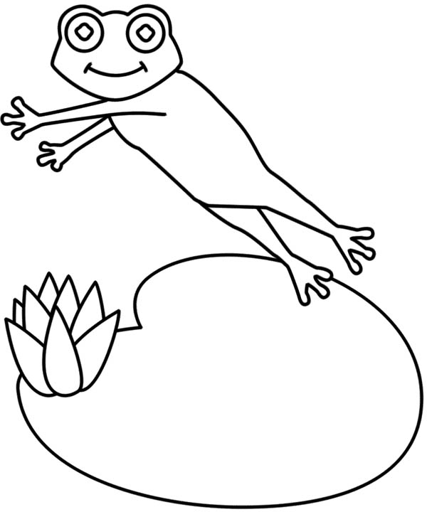 Frog Jump On Lily Pad Coloring Page Color Luna 600x720 Frog Jump On Lily Pad Coloring Page Color Luna