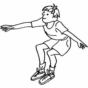Long Jump Coloring Sheet 300x300 Long Jump Coloring Sheet
