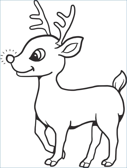 Rudolph Reindeer Jump Coloring Page 529x700 Rudolph Reindeer Jump Coloring Page