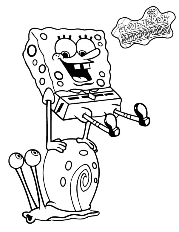 Spongebob Jump Over Gary The Snail Coloring Pages Color Luna 600x776 Spongebob Jump Over Gary The Snail Coloring Pages Color Luna