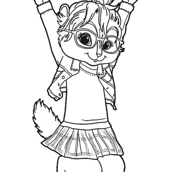 The Chipettes Coloring Pages Brittany The Chipettes Jump Coloring 600x600 The Chipettes Coloring Pages Brittany The Chipettes Jump Coloring