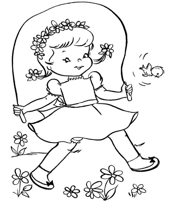 Spring Coloring Clothes Kids Coloring Pages 600x694 Spring Coloring Clothes Kids Coloring Pages