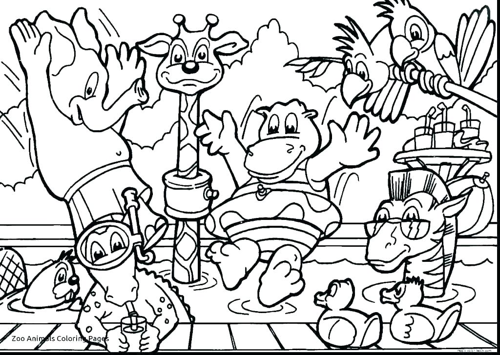 1024x728 Jungle Animals Coloring Pages