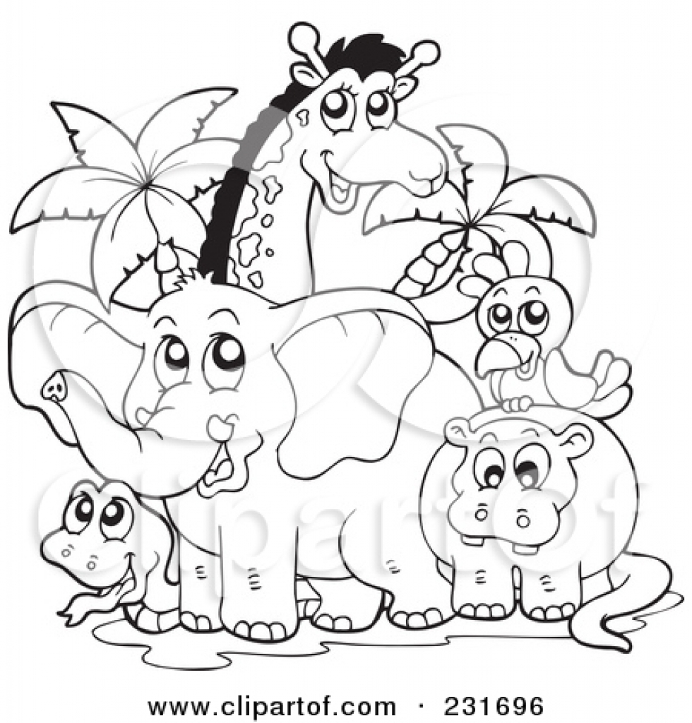 980x1024 Coloring Pages Safari Page Best Animals For Pagessafari Jungle