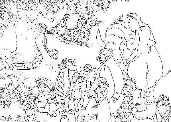The Jungle Book Coloring Pages Khan Jungle Book Coloring Page 600x431 The Jungle Book Coloring Pages Khan Jungle Book Coloring Page