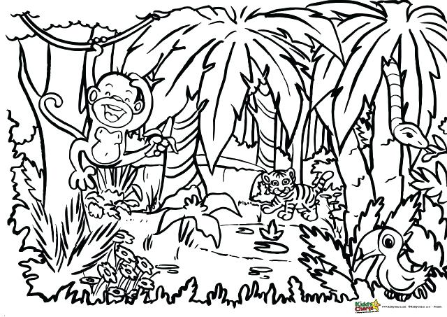 640x453 Jungle Book Coloring Pages Printable Baby Jungle Animals Coloring