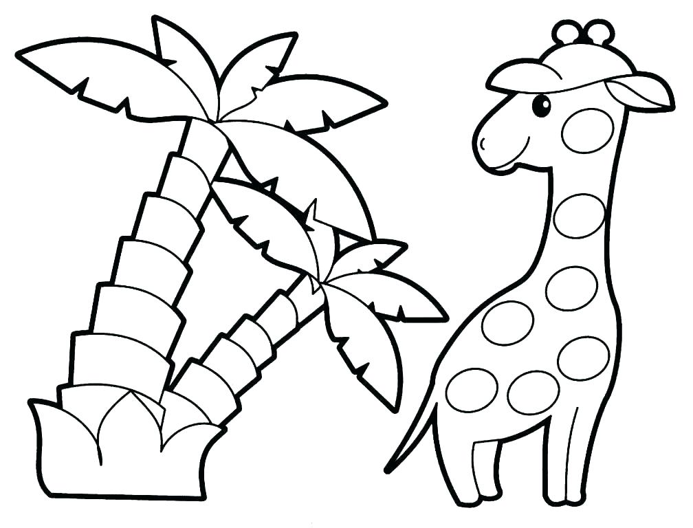 1008x768 Coloring Pages For Kindergarten Animals Coloring Page Wild Animals