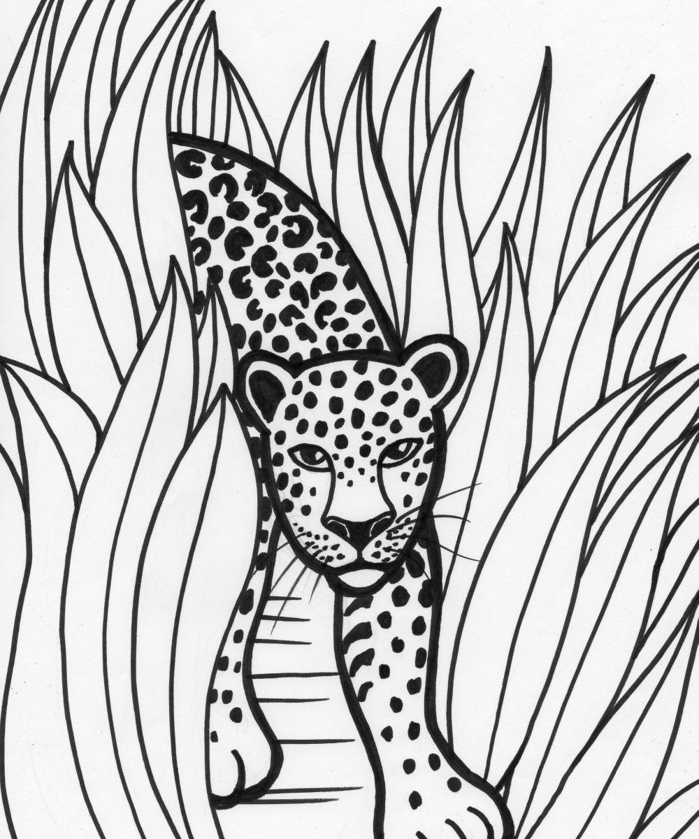 1000x1200 Elephant In The Jungle Coloring Pages For Adults Free Printable