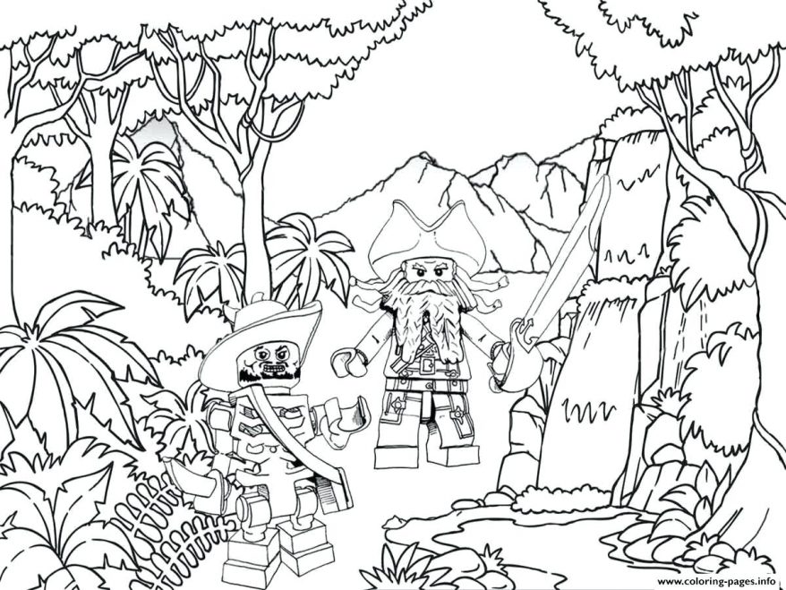 Pirate Themed Coloring Pages Pirates Jungle Coloring Pages 151 878x659 Pirate Themed Coloring Pages Pirates Jungle Coloring Pages 151