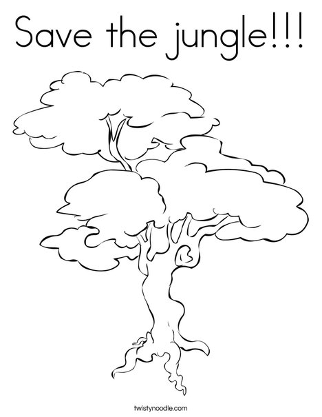 468x605 Save The Jungle Coloring Page