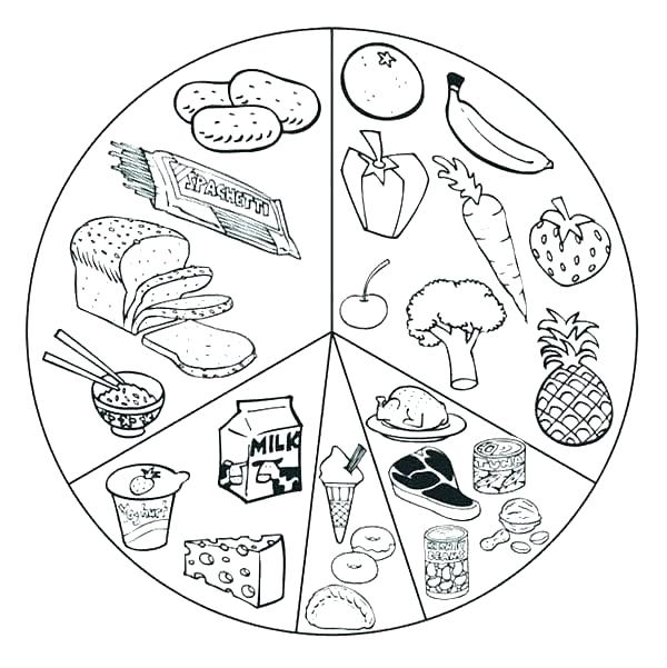600x601 Junk Food Coloring Pages Food Coloring Sheets Healthy Eating