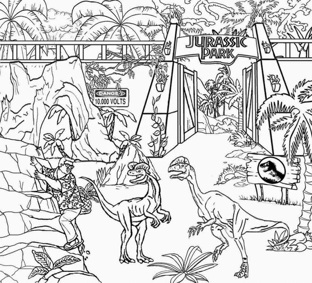 Modest Jurassic Park Coloring Pages 47 1024x931 Modest Jurassic Park Coloring Pages 47