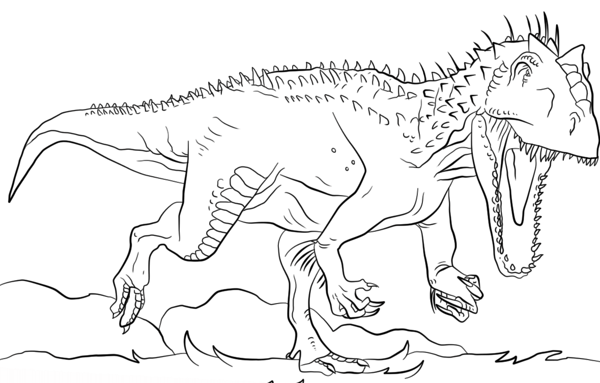 Dinosaur Jurassic Park Indominus Rex Coloring Page 1179x752 Dinosaur Jurassic Park Indominus Rex Coloring Page