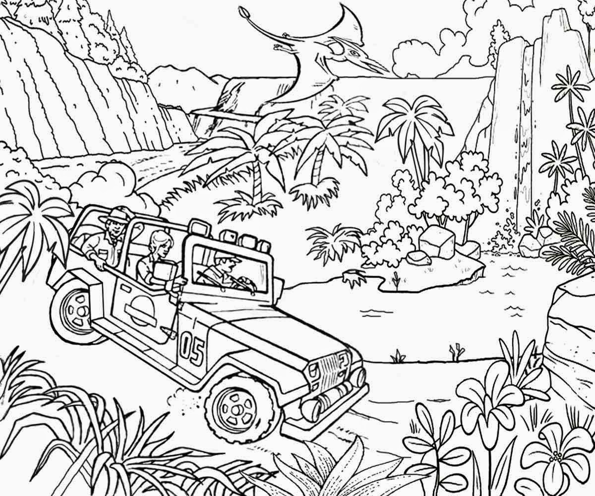 Jurassic Park Coloring Pages Adult 4 To Print 1200x1000 Jurassic Park Coloring Pages Adult 4 To Print