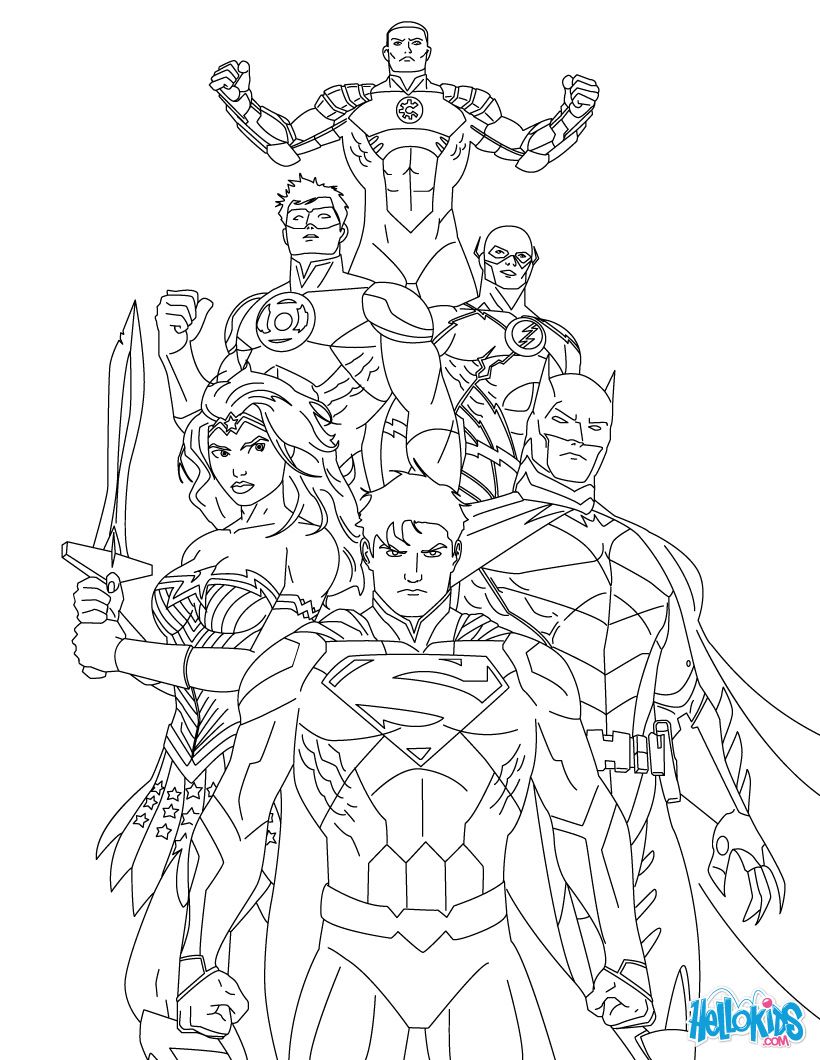 Justice League Of America Coloring Page Coloriage Personnages 820x1060 Justice League Of America Coloring Page Coloriage Personnages