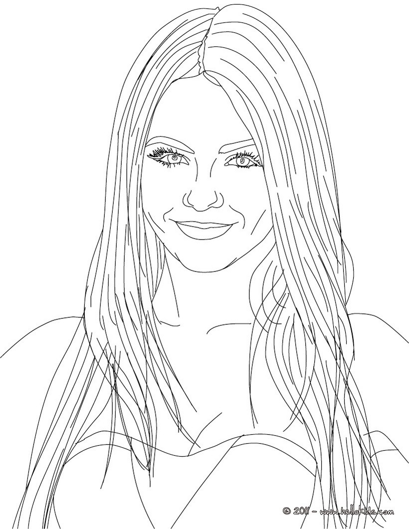 Victoria Justice, American Singer Coloring Pages 820x1060 Victoria Justice, American Singer Coloring Pages