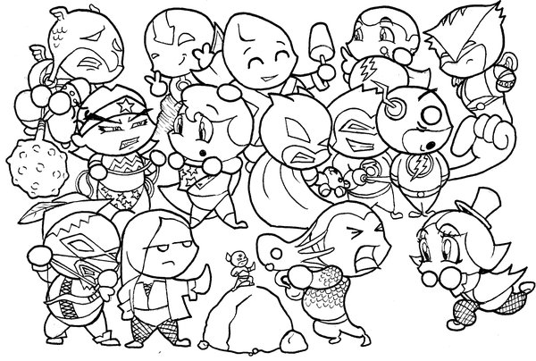600x404 Cute Justice League Coloring Pages