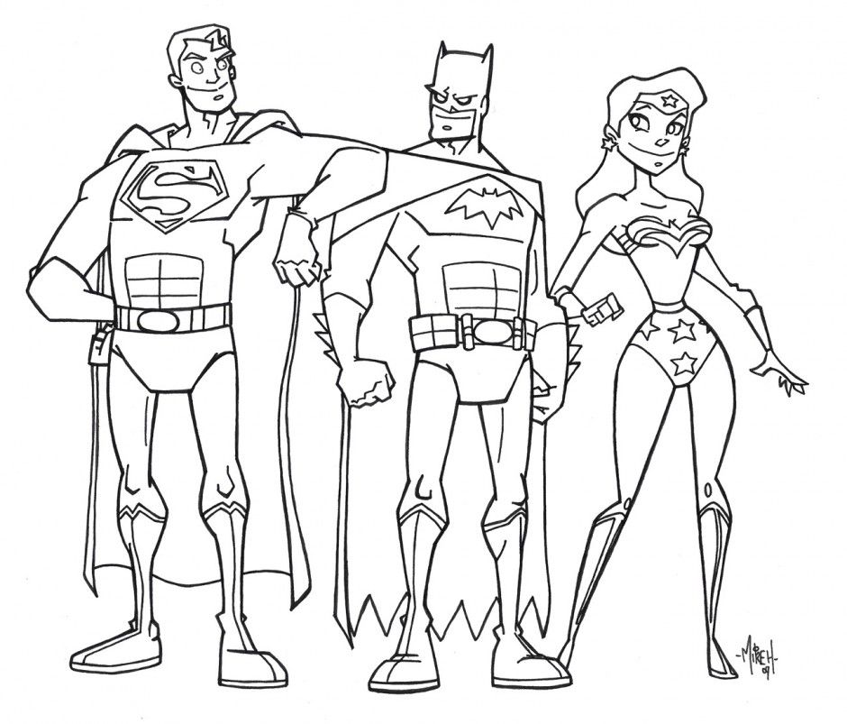 940x803 Justice League Coloring Pages