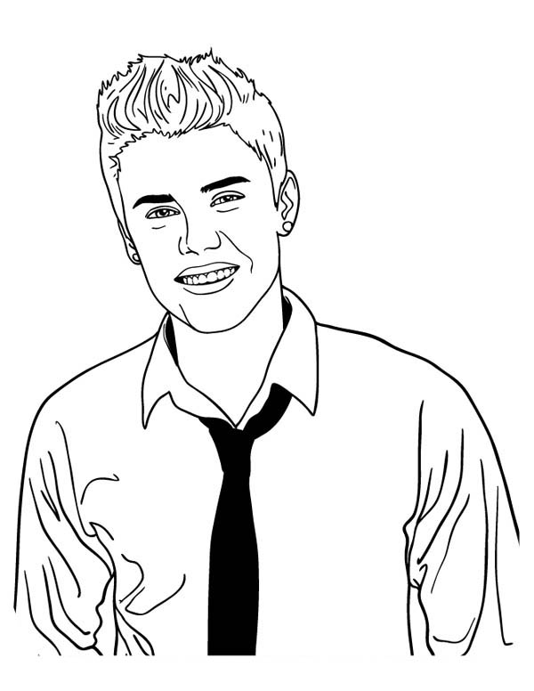Justin Bieber Photoshoot Coloring Page 600x776 Justin Bieber Photoshoot Coloring Page