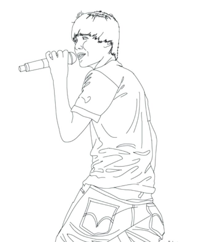 Justin Bieber Coloring Pages Singing Coloring Page Printable 650x786 Justin Bieber Coloring Pages Singing Coloring Page Printable