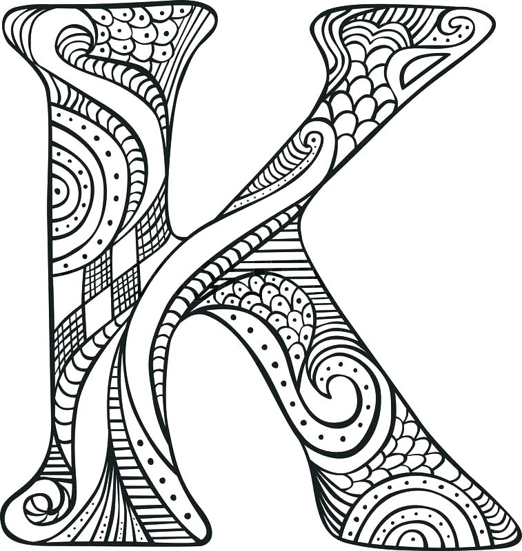757x800 Coloring Letter Pages Coloring Pages Of Letters K Coloring Sheet