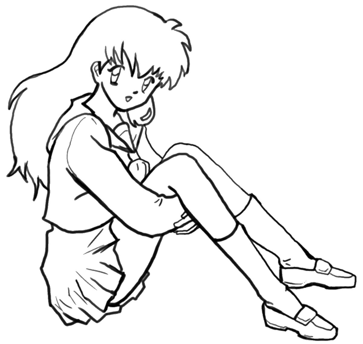 1200x1136 Inuyasha And Kagome Coloring Pages. Kagome Higurashi Coloring Page