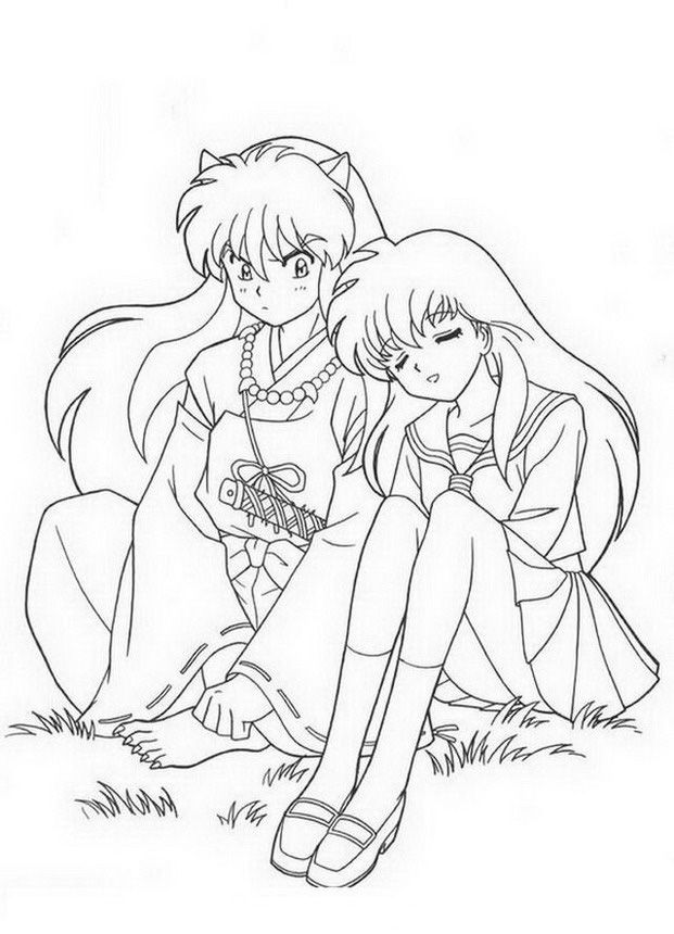 621x860 Manga Ausmalbilder. Malvorlagen Zeichnung Druckbare 2 Inukag