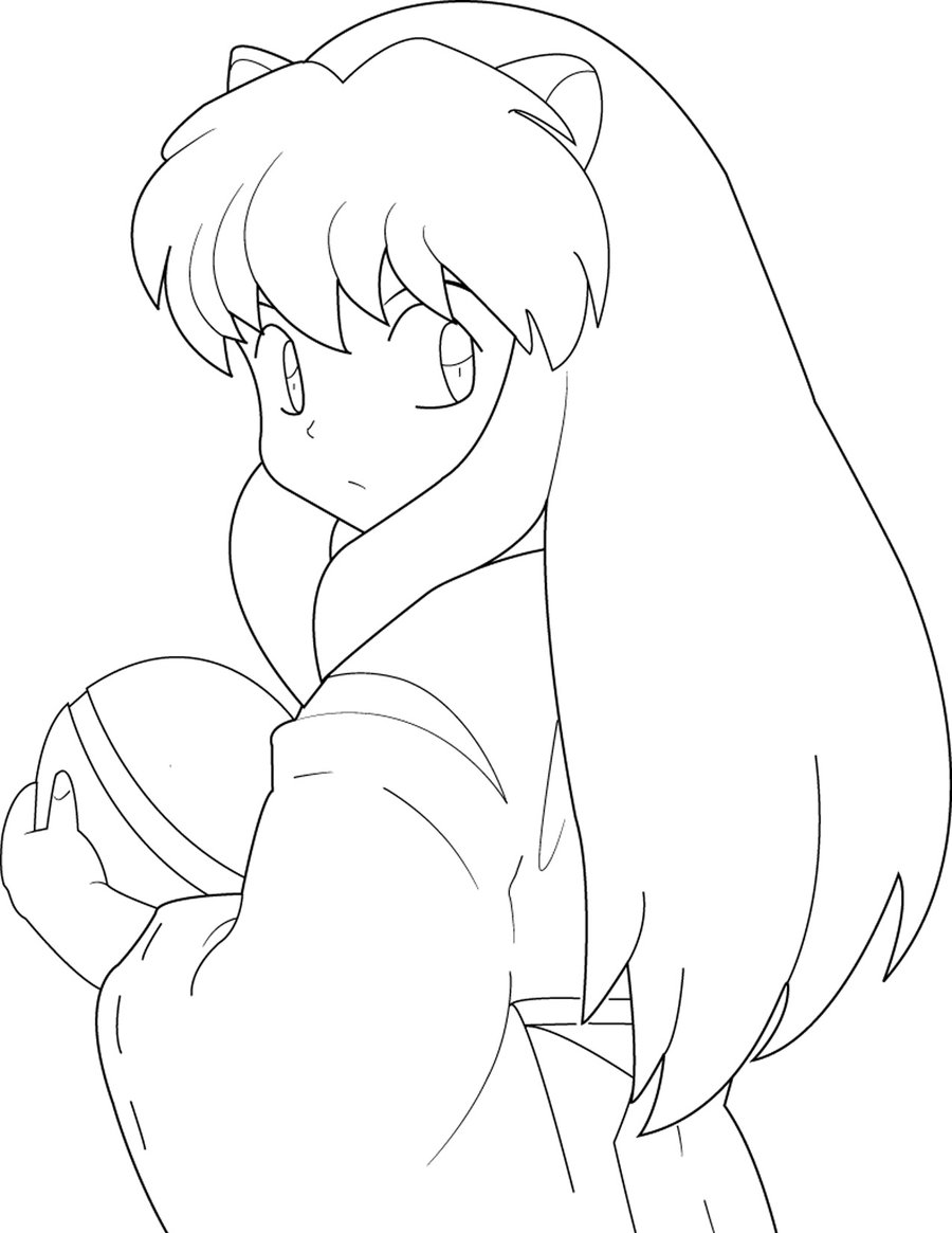 900x1165 Halloween Coloring Pages Inuyasha And Kagome Coloring Pages