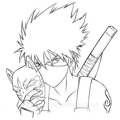 400x400 Kakashi Coloring Pages Kakashi Hatake Coloring Pages