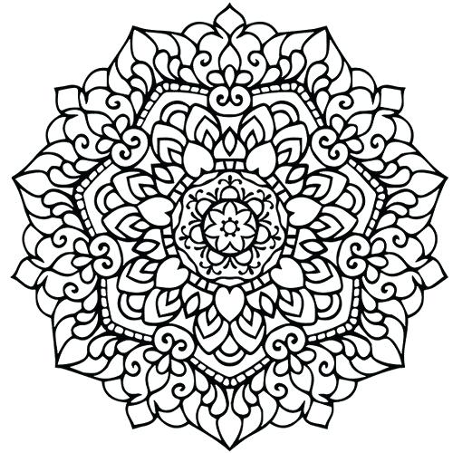 500x500 Kaleidoscope Coloring Pages Adult Kaleidoscope And Mandala Image