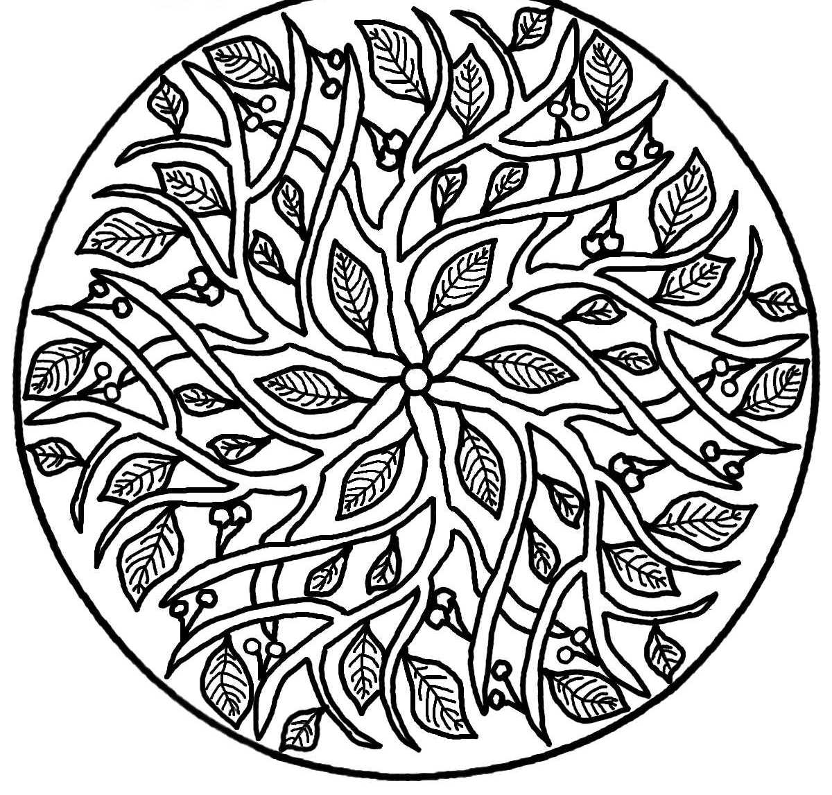 1200x1147 Printable Kaleidoscope Coloring Pages For Adults Allmadecine