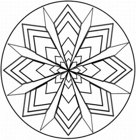 520x533 Coloring Designs Symmetry Coloring Design Kaleidoscope Coloring