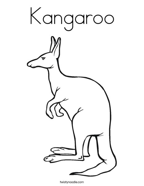 Kangaroo Coloring Page 468x605 Kangaroo Coloring Page