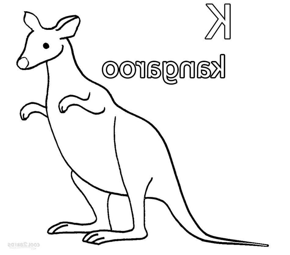 Kangaroo Coloring Pages For Kids at GetColorings.com | Free printable ...