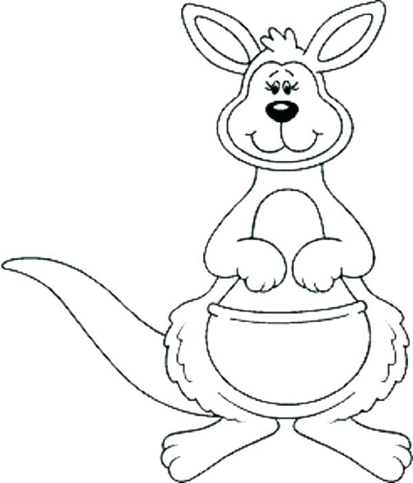 600x702 Kangaroo Coloring Pages Kangaroo Coloring Page Kangaroo Coloring