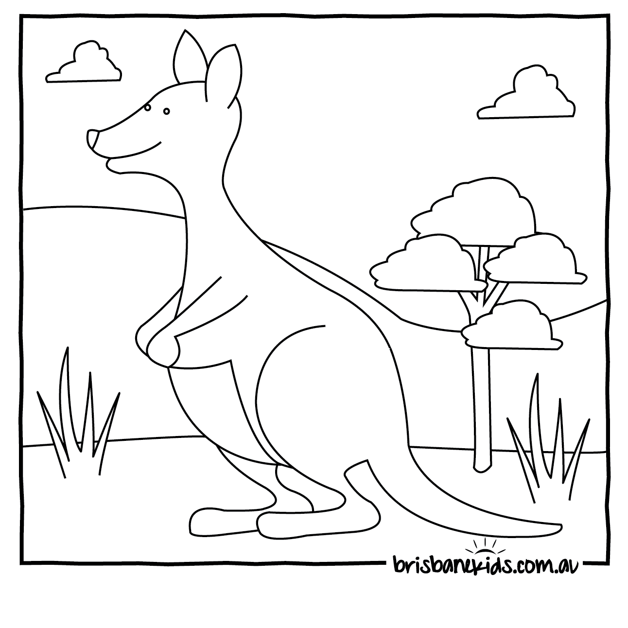 1292x1292 Australian Animals Colouring Pages Brisbane Kids