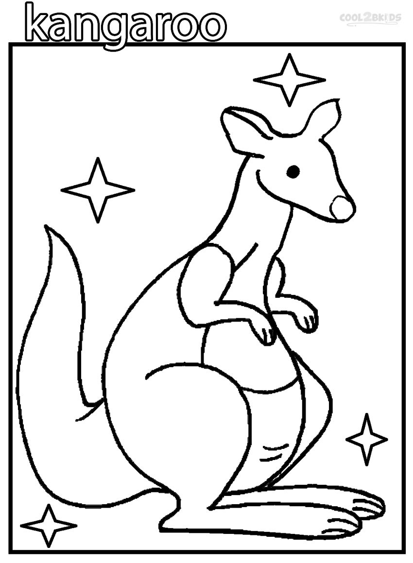 Kangaroo Coloring Pages For Kids at GetColorings.com | Free printable ...