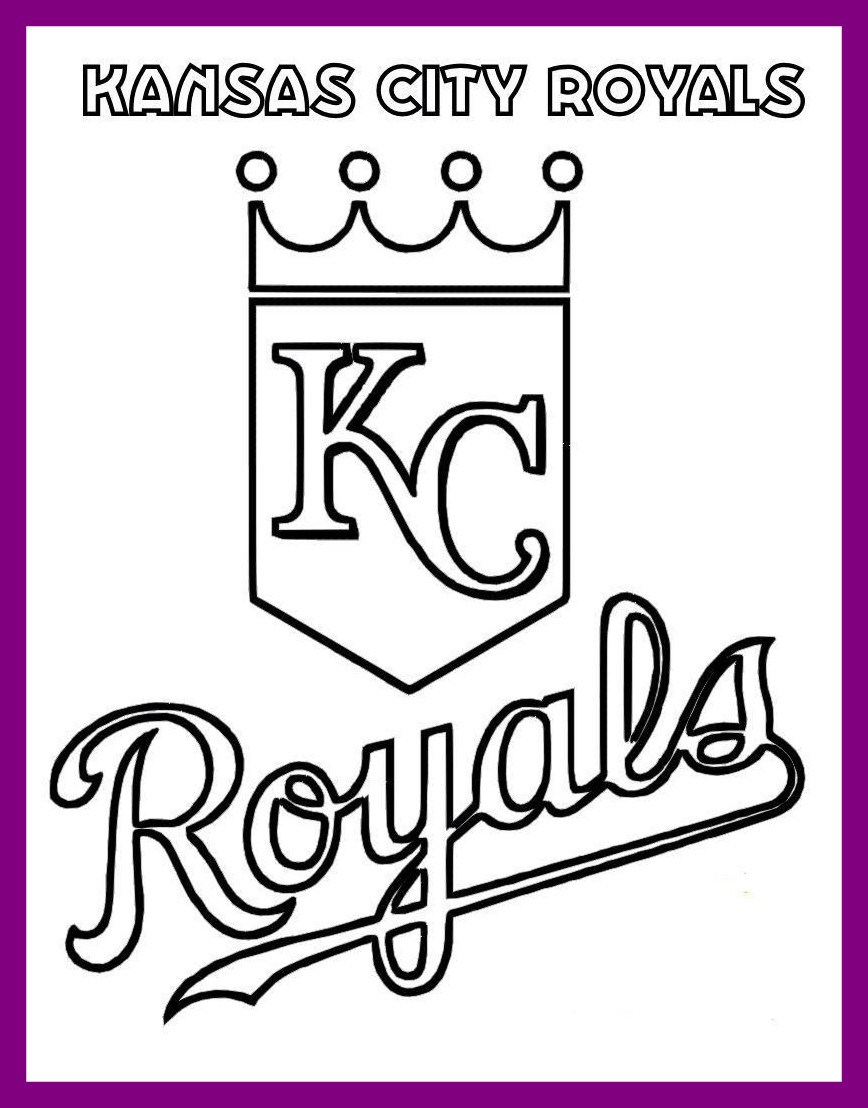 868x1108 Best Kansas City Royals Baseball Coloring At Pages Book For Pict