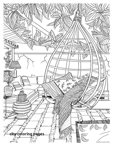 474x613 Bohemian Patio Design Adult Coloring Page For City Coloring Pages