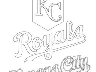 320x240 Kc Colour Pages Kansas City Royals Logo Coloring Page Free