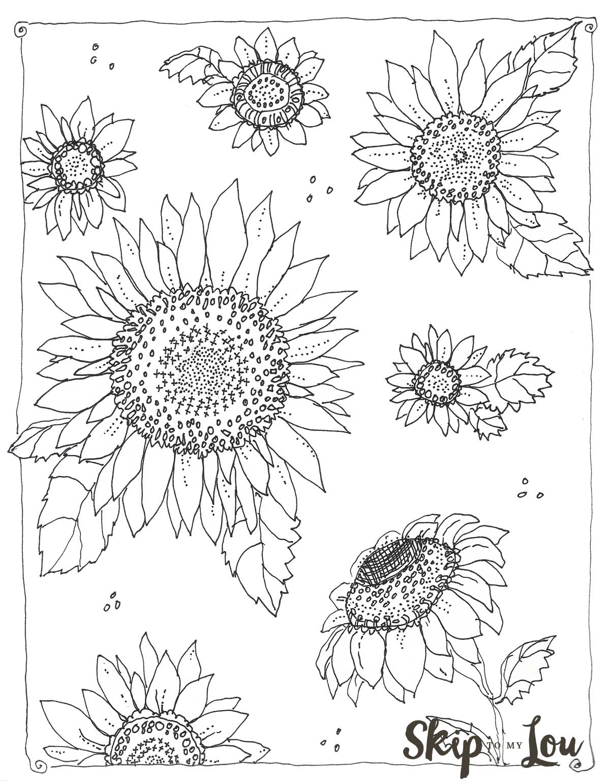 1200x1534 Kansas Day Sunflower Coloring Page Skip To My Lou