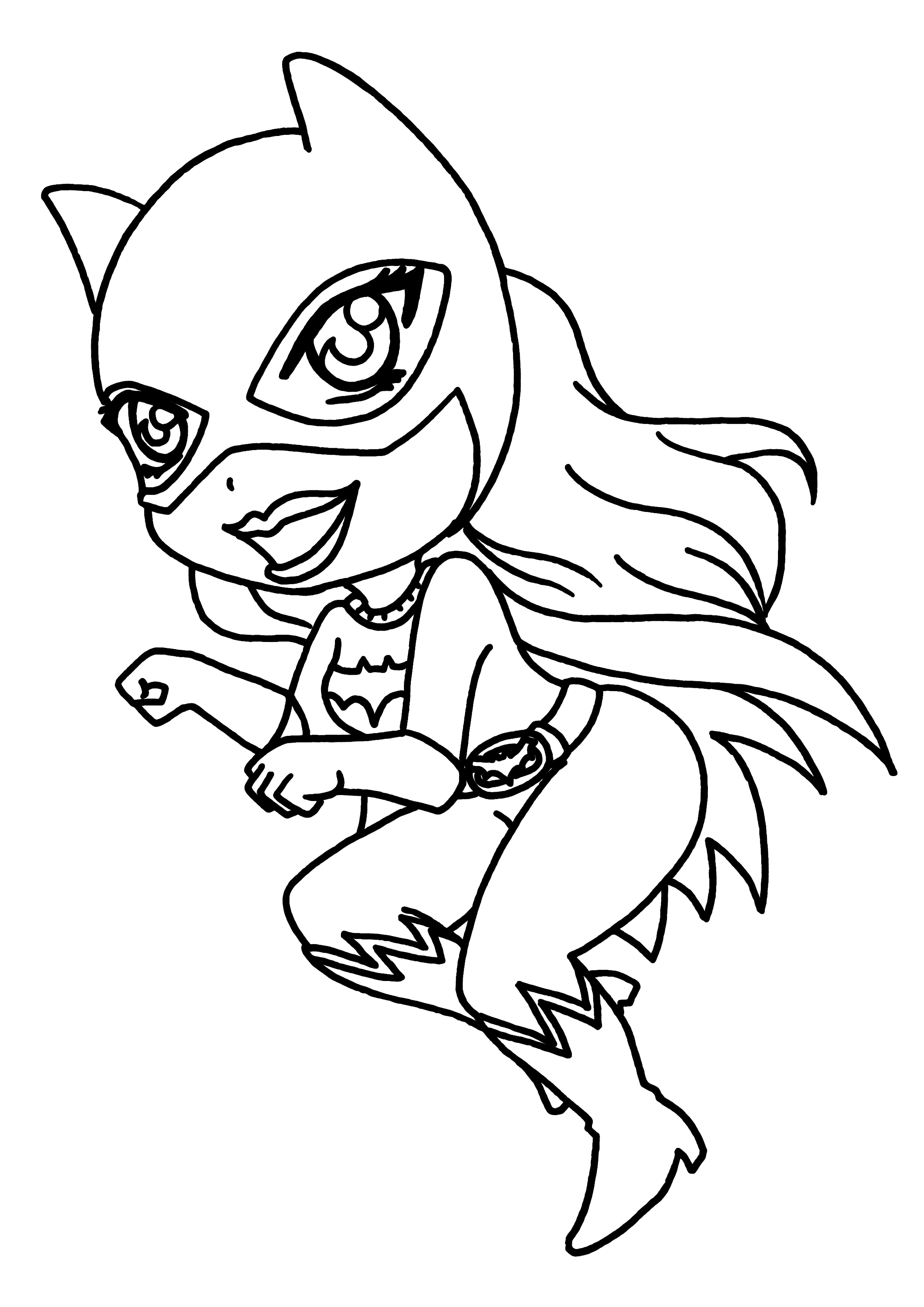 2480x3508 Catwoman Cartoon Coloring Pages