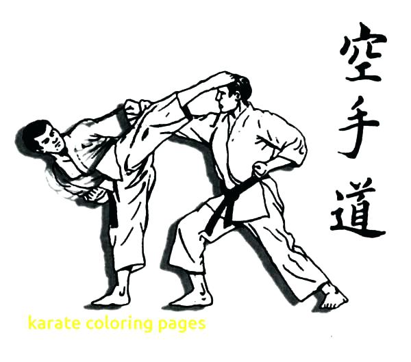 600x529 Karate Coloring Pages Karate Coloring Pages With Karate Coloring