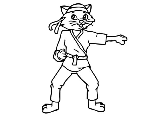 600x448 Kitty Karate Coloring Pages Batch Coloring