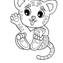 Kawaii Tiger Coloring Pages 220x220 Kawaii Tiger Coloring Pages