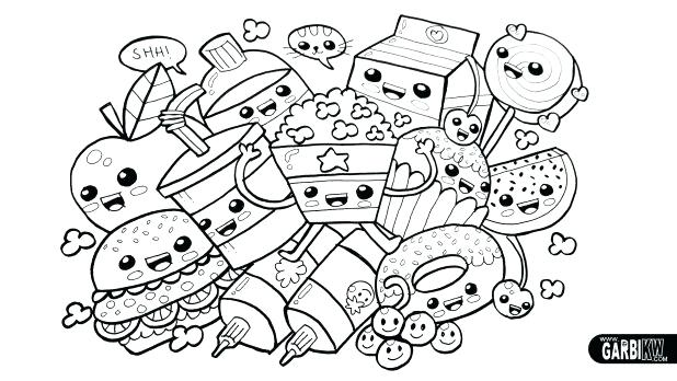 Kawaii Coloring Pages Printable Drawing Cute Food Easy 618x348 Kawaii Coloring Pages Printable Drawing Cute Food Easy