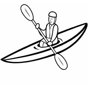 Kayaking Coloring Page 300x300 Kayaking Coloring Page