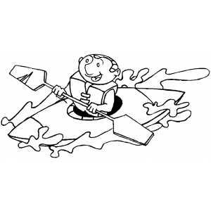 Smiling Man Kayaking Coloring Sheet 300x300 Smiling Man Kayaking Coloring Sheet