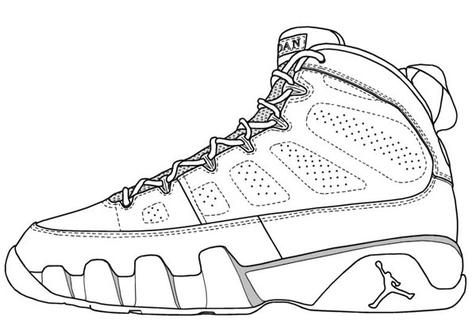 Nba Shoes Coloring Sheets Page Image Clipart Images 476x333 Nba Shoes Coloring Sheets Page Image Clipart Images